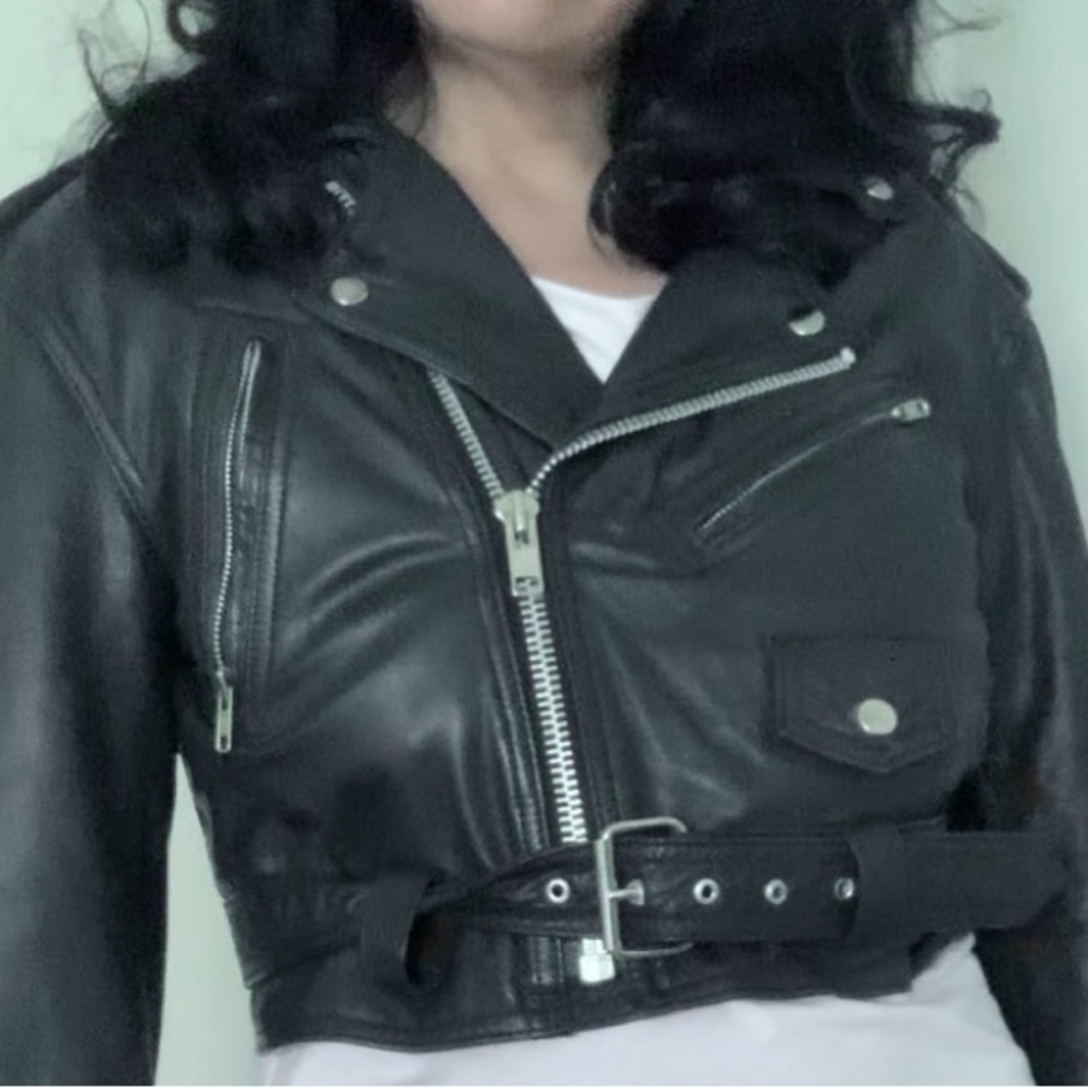 Black Leather Biker Jacket